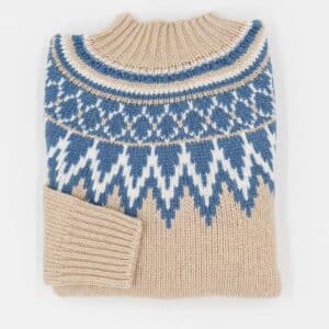 beige/blau/weiss
